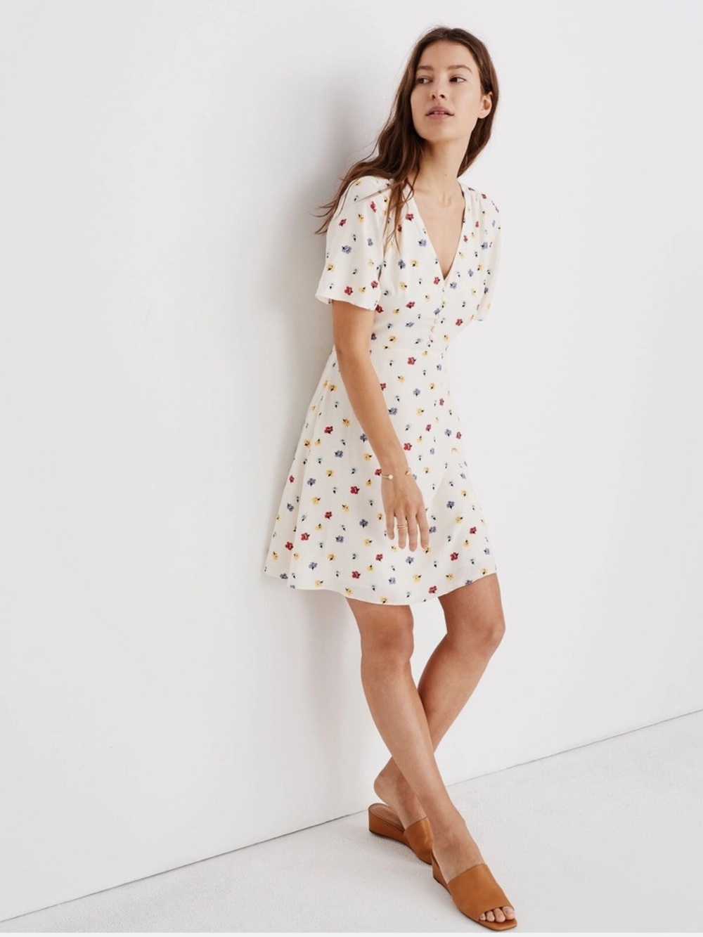 Madewell Multicolor Floral Midi Dress